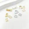 Set de tres piezas de cobre chapado en oro de alta retención de color con cierre plegable, accesorios de joyería DIY hechos a mano, materiales para hacer collares y pulseras