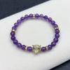 Pulsera de Cristal Natural Rico Leopardo de Una Noche para Mujer Nuevo Estilo Chino Diseño Nicho para Hacer Fortuna Micro-incrustaciones Cabeza de Leopardo Pulsera Guoxue Regalo