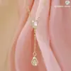 Collar Viento INS Colgante de Cobre con Circonita Cadena para el Cuello Comercio Exterior Transfronterizo Creativo Nuevo Producto 2025 Joyería de Cuello Gota de Agua