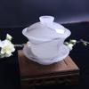Juego de Té para Recepción de Oficina, Taza de Té China Kung Fu Resistente al Calor y Espesa, Taza Maestra de Vidrio Imitación Jade, Tazas de Té para el Hogar, Adornos