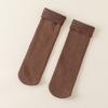Calcetines de Nieve de Otoño e Invierno para Hombre y Mujer Cálidos con Forro de Cachemira Gruesos Calcetines de Nieve Calcetines de Piso de Tubo Medio de Color Sólido para Mujer