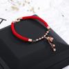 Pulseira Criativa de Corda Vermelha Feminina Titânio Vermelho Aço Dourado Cabacinha Pulseira de Casal Banhada a Ouro Rosa Presente de Ano Novo