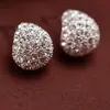 Pendientes de Gota Brillantes de Estilo Coreano, Combinan con Todo, Muy Vendidos, Escarabajo de Pedrería con Forma de C, Luna Creciente de Diamante Completo, Moda para Mujer