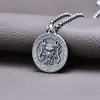 Nuevo collar de dragón chino de plata de ley 925 para hombre, moderno, diseño personalizado, sentido de diseño, nicho, alta calidad, colgante retro, venta al por mayor