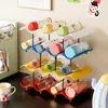 Estante de Almacenamiento para Vasos de Agua con Forma de Ola, Portavasos Termo Apilable de Múltiples Niveles, Estante de Almacenamiento para Tazas de Té, Estante de Exhibición de Vino para Barra de Sala de Estar
