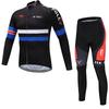 JIEPOLLY roupa de ciclismo traje de manga comprida almofada de silicone bicicleta masculina e feminina secagem rápida roupas para atividades ao ar livre