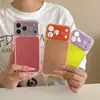Design Simples em Formato de Coração com Cores Contrastantes Estilo Coreano Adequado para Capa de Celular iPhone 17 Pro Max, Apple 16 Janela Grande, 15 Anti-Queda
