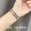 Pulsera de color de moda al por mayor pulsera simple de diamantes de imitación pulsera versión coreana de pulsera dulce fabricantes de joyería suministro directo