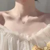 Colar de Planeta Coreano com Design Minimalista, Corrente de Clavícula Estilo Ins Nicho para Mulheres, Luxo Leve, Elegante Versátil Minimalista Micro-Incustado