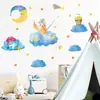 Br0994E Desenho Animado Nuvens Azuis Raposa Fofa Adesivos de Parede Autoadesivos Decoração de Parede de Fundo para Quarto Infantil