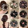 Scrunchie de malha grande estilo coreano para mulheres, acessório de cabelo estilo preguiçoso vintage, elástico para coque, enfeite de cabelo