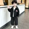 Conjunto de Ropa de Primavera y Otoño para Niños, Estilo Coreano, Elegante Chaqueta Casual, Abrigo, Ropa Deportiva Nueva de Primavera 2026 para Niños