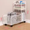 Estante de Livros com Rack de Armazenamento Sob a Mesa, Carrinho Móvel, Estante de Armazenamento de Livros Móvel, Rack Organizador de Mochilas, Estante Simples