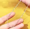 Plata de ley 999 collar colgante de candado de larga vida para bebé hueco niños adulto candado de seguridad Luna Llena regalo
