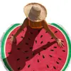 Toalla de Playa de Microfibra Grande Transfronteriza, Esterilla de Playa Redonda Estampada con Borlas, Toalla de Baño de Secado Rápido, Toalla Personalizada