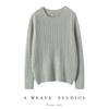2025 Novo Outono e Inverno Malha de Cashmere Gola Redonda Manga Longa Feminina Torcida Macia Cera Quente Suéter Malha de Cashmere