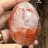 Fabricante del Mar del Este Venta Caliente Piedra Cruda Natural Pulida Flor de Pegamento Rojo Ovalado Juguete Adorno de Piedra para Descompresión en Casa