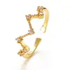 Anillo de Forma de V Distintivo de Estilo Fresco para Mujer Diseño de Nicho Lujo Ligero Moda de Gama Alta Celebridad Cibernética Anillo Abierto Alta Conservación del Color
