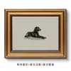Pueblo Dafen de Shenzhen Marco Dorado Estilo Vintage Pintura en Aerosol Arte de Pared para Dormitorio Perro Negro Animal Decoración de Pared Impresión Pintura Decorativa para Sala de Estar