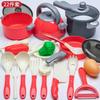 [Exclusivo Transfronterizo] Simulación Cocinita Cocinando Utensilios de Cocina Traje Fruta Chicing Música Cocina Cocina de Inducción para jugar a la casita