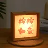 Lámpara de Mesita de Noche, Luz Nocturna, Luz Ambiental para Dormitorio, Marco de Fotos Luminoso, Luz Nocturna Recargable, Regalo de Cumpleaños, Decoración de Mesa para Iluminación Tenue