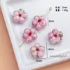 Cuentas de vidrio soplado de flor de durazno de 14 mm estilo ins, materiales para joyería hecha a mano DIY para aretes, collares y pulseras