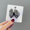 Acessórios para cabelo infantil estilo coreano laço de houndstooth grampo de cabelo vermelho grampo de cabelo bonito menina cocar de bebê corda de cabelo faça você mesmo