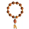 Pulsera Cadena de Cuentas de Luz Ratón Dorado Morado Sosteniendo Bodhi de Tres Ojos Zi Zhengyuan Wen Jugar Hombres y Mujeres Parejas Leer Cuentas de Buda Tallado