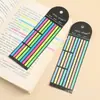 Etiquetas índice de colores, notas adhesivas transparentes, etiquetas de clasificación fluorescentes largas, marcadores de página de libros, notas adhesivas, al por mayor