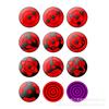 Fabricantes mayoristas de accesorios para joyería DIY ojo de rueda de sangre sombra de fuego gema del tiempo parche de vidrio accesorios para collar anillo