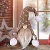 Decorações de Natal para Novos Produtos Transfronteiriços Boneco Sem Rosto com Barba Chapéu de Tricô Nórdico de Natal Enfeites de Boneco Sentado