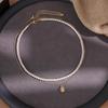 Collar de Perlas de Agua Dulce Dou Dou Apilado de Doble Capa para Mujer Cadena de Clavícula Nicho de Lujo Ligero Elegante Cadena de Collar de Perlas de Vidrio de Celebridad Cibernética