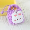 Nuevo Monedero de Peluche Tejido de Dibujos Animados Bolsa Portátil para Guardar Cables de Auriculares Bolsa de Almacenamiento de Accesorios Lindos y Femeninos