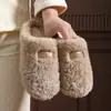 Chinelos fofos de inverno para mulheres, para usar em casa, quentes, novo estilo 2026, alta qualidade, simples, chinelos de algodão pelúcia, quentes