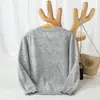 Chaqueta cárdigan de punto con estampado de lunares y oso, cuello redondo, 100% cachemira, para niños y niñas, suelta, simple y versátil