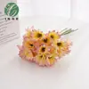 Ramo de Girasoles Artificiales de Colores de Otoño Más Vendido Transfronterizo, Accesorios de Fotografía para Arreglos Florales del Hogar, Ramo de Flores Artificiales Falsas al por Mayor