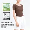Lançamento Camiseta Modal Slimming de Gola Redonda Grande para Mulheres, Moda Casual Estilo Coreano Cor Sólida Top Respirável