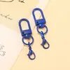 Cierre de Puerta Giratorio en Forma de U de Colores Pintado Broche de Langosta Accesorios para Joyería DIY Colgante para Llavero Hebilla para Colgar Bolsas Muñecas