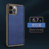 Novo aplicável ao iPhone12Promax capa de telefone celular Apple 11Pro couro com tudo incluído xsmax capa de PC galvanizada