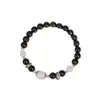 Pulsera Xuan Guang Yin de Obsidiana Natural, Ojo de Gato Blanco y Calcedonia para Mujer, Lujo Ligero de Nicho, Exquisito Regalo para Hombre