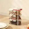 Caixa de Armazenamento de Temperos para Cozinha, Pote Selado Empilhável Doméstico para Conservar Frescor, Pote de Armazenamento de Condimentos de Pimenta para Alimentos