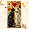 Toalla de Playa de Microfibra Estilo Ins con Estampado de Leopardo Floral Transfronterizo Toalla de Baño Toalla de Playa Personalizada
