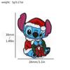 Broche de puntada con personalidad creativa de dibujos animados, insignia de aleación con puntada en forma de estrella y bebé navideño, accesorios con goteo de aceite
