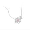 Moda Celebridade da Internet Mesmo Estilo Flor Borboleta Diamante Completo All-match Colar Feminino High-end Sense Temperament Tiktok Mesmo Estilo Colar Feminino