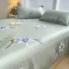Conjunto de Tres Piezas de Seda Helada con Dibujos para Verano, Sábanas Refrigerantes Individuales/Dobles para el Hogar, Lavable a Máquina, Colchoneta Refrigerante para Dormitorio de Estudiantes con Aire Acondicionado