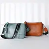 Bolso de mujer de piel de vaca de primera capa, bolso de hombro de piel con patrón de rombos de gas, moda para mujer, color de contraste, correa de hombro ancha, bolso cruzado
