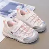 Zapatillas Deportivas de Malla para Niñas Otoño Nuevo Estilo Dibujos Animados Gato KT Velcro Transpirables Antideslizantes Zapatos para Niños Zapatos Tipo Papá para Niños