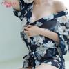 Mi ke Ropa interior sexy europea y americana, conjunto de camisón sexy, ropa transparente estampada, ropa de pasión para discoteca 8060