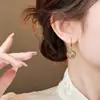 Nuevos Pendientes de Gancho Geométricos con Flores de Colores Estilo Chino Nicho Retro Exquisitos de Alta Gama Moda Elegante Pendientes de Tendencia Nacional