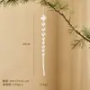 Decoración Navideña Colgante de Nuevo Producto Transfronterizo Perla de Hielo Gota de Agua Cadena Colgante Copo de Nieve Transparente Colgante Acrílico